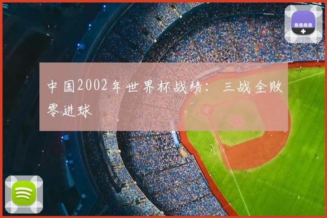 中国2002年世界杯战绩：三战全败零进球